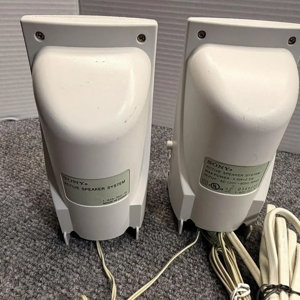 Sony Active Speaker System 1-825-355-12 Wired 2.0 Vaio White Desktop PC Parts